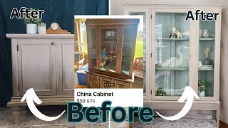 China Cabinet with Two Makeoversfurniture makeover [upl. by Karli506]