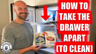 Samsung Refrigerator  How To Take Apart Drawer for Cleaning [upl. by Greenwood]