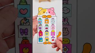 고양이의 스티커 모음판 만들기 Sticker storage cat sticker paperdiy shorts diy 종이놀이 [upl. by Wenonah853]