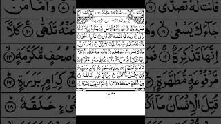 Short Video Surah Abasa hafez amin shanto [upl. by Nandor]