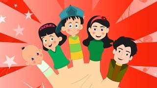 Finger Family  Nursery Rhyme with Lyrics [upl. by Buatti]