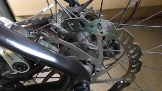 Cleaning bicycle disk brakes [upl. by Ainafets]