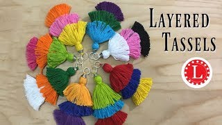 Make Layered Tassels DIY for Earrings amp More Crafts  Loomahat [upl. by Artined362]