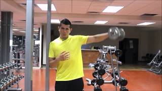 Lateral a 1 mano con Mancuerna Single arm lateral raise [upl. by Ihcekn]