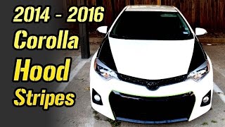 Toyota Corolla Hood decals stripes inserts 20142016 [upl. by Ained]