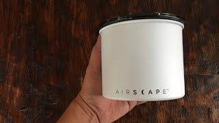 Live Unboxing  Airscape Coffee Storage Canister [upl. by Tahmosh403]