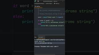 Finding Palindrome String in Simple Ways  Python Series [upl. by Vinn963]