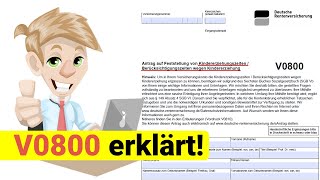 Kindererziehungszeiten beantragen  Wie Antrag V0800 und V0805 ausfüllen [upl. by Bergh469]