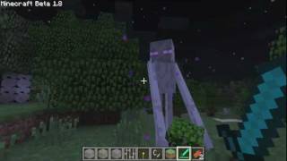 Minecraft Beta 18 AlbinoWhite Enderman [upl. by Landes922]