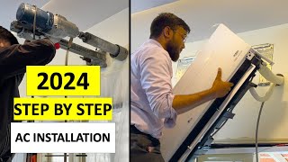 Split Air Conditioner Installation Step By Step 2024 [upl. by Einwahs]