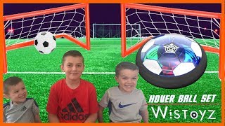 WisToyz Hover Soccer Ball set unbox and review rechargeable air soccer set [upl. by Kenric]