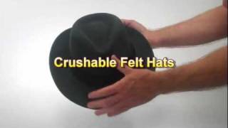 Crushable Felt Hats  Village Hat Shop [upl. by Nesto]