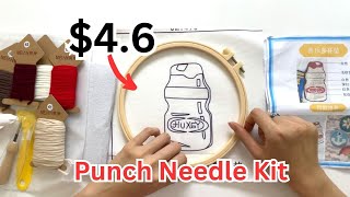 I TRIED a cheap PUNCH NEEDLE KIT  Absolute Beginner [upl. by Assereht]