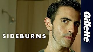 How to Shave Sideburns Sideburns Tutorial  Gillette STYLER [upl. by Hidie]