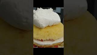 Sweet Strawberry Cream Tart  Korean street foodshorts2024strawberry youtubeshortsyttranding [upl. by Alfredo538]