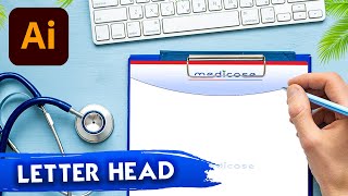 How to Design Letter Head In Illustrator CC URDUHINDI [upl. by Jayme96]