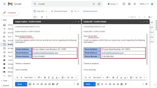 Mail Merge to Emails from Google Docs using Quicklutions Mail Merge addon [upl. by Atiuqehs]