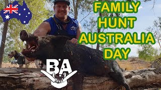 PIG HUNTING AUSTRALIA  Australia Day Weekend Family hog hunting trip trophy boars action [upl. by Tarton276]