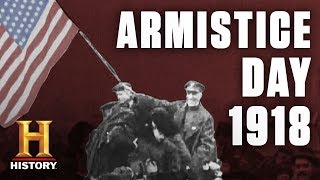 World War I Armistice Day Celebrations  History [upl. by Enaerb]