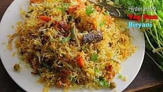 Veg Dum Biryani  Quick and Easy Homemade Hyderabadi Veg Dum Biryani Recipe in Telugu Vismai Food [upl. by Rector824]