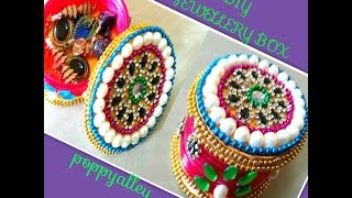 DIY  Mini Jewellery Box making at home  Best out of waste [upl. by Aicilet]