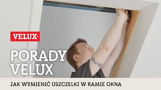 Wymiana uszczelki na ramie okna dachowego VELUX GGL V21 [upl. by Rolyat]