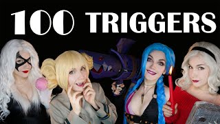 ASMR 🧜🦸 100 TRIGGERS in 10 MINUTES amp 20 COSPLAY 🧚‍♀🧙 АСМР 100 ТРИГГЕРОВ за 10 МИНУТ и 20 ПЕРСОНАЖЕЙ [upl. by Nasya71]