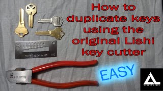 348 How to duplicate a key with the Lishi key cutter [upl. by Htebazileyram915]