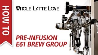 How To PreInfusion on E61 Brew Group Espresso Machines [upl. by Agle]