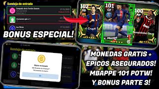 🔥FIN MANTENIMIENTO 4 EPICOS GRATIS  400 MONEDAS  BONUS FIN DE AÑO  MBAPPE 101 🎁 EFOOTBALL 24 [upl. by Wall382]