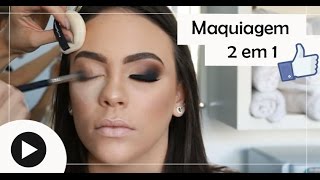 Maquiagem completa 2 em 1 Passo a passo MakeUp completa [upl. by Alegnaoj]