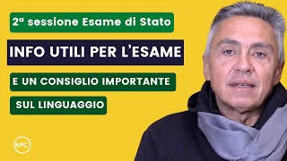 2ª sessione Esame di Stato info utili e un consiglio importante [upl. by Eladnar]