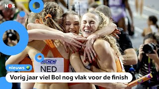 Estafettevrouwen winnen goud op WK [upl. by Htebazileyram839]