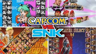 Capcom vs SNK Character Select Screen Evolution [upl. by Luane227]