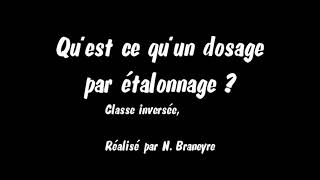 Quest ce quun dosage par étalonnage classe inversée Terminale spécialité [upl. by Aivle]