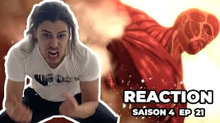 GRAND TERRASSEMENT  EREN YAEGER SHINGEKI NO KYOJIN REACTION SAISON 4 EPISODE 21 PARTIE 2 [upl. by Willie]