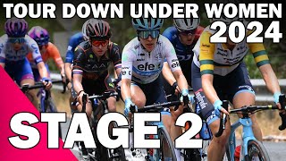 Santos Tour Down Under 2024 Women Elite STAGE 2 [upl. by Leahci]