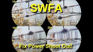 SWFA Fixed Power Shootout 10x 12x 16x 20x  First Person POV  CDoes [upl. by Dhruv]