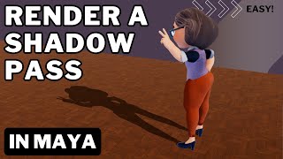 Rendering a Shadow Pass in Maya [upl. by Ozne]