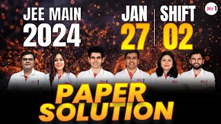 JEE Main 2024 Paper Solutions  27th Jan  Shift 2  JEE 2024 Paper Discussion jee jee2024 [upl. by Eidderf304]