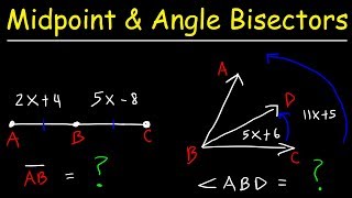 Angle Bisector Theorem  Midpoints amp Line Segments [upl. by Nnylsor464]