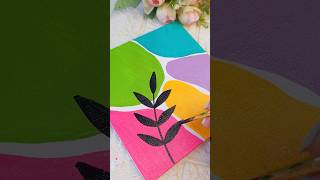 Easy colorful canvas painting diy painting canvaspainting shorts shortvideo short minicanvas [upl. by Hephzipa]