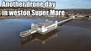 Weston Super Mare drone footage Jan 2024 [upl. by Naltiac301]