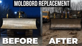 CASE 1150 Dozer Blade MOLDBOARD Replacement WELDERFABBER Episode 001 [upl. by Junko]