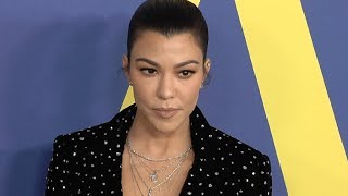 Kourtney Kardashian at the 2018 CFDA Fashion Awards red carpet in New York [upl. by Ahcmis]