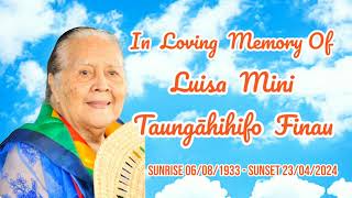 In Loving Memory Of Luisa Mini Finau [upl. by Law]