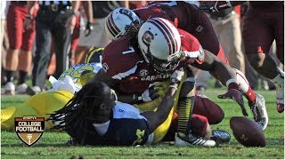 Jadeveon Clowney unleashes vicious hit vs Michigan in 2013 Outback Bowl  ESPN Archives [upl. by Behah]