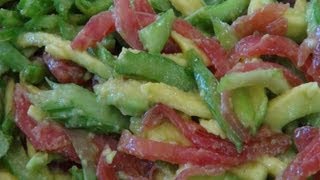 Celery Tomato amp Avocado Salad  Vegan Recipe [upl. by Ancell6]