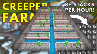 SIMPLE Creeper Farm For Minecraft Bedrock 12012  NO BUILDING REQUIRED  8 STACKS  HOUR [upl. by Tades]