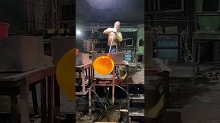 Glass Blowing Art 164  Hot Glass Crafting shorts ytshorts trending glassblowing [upl. by Sansen]